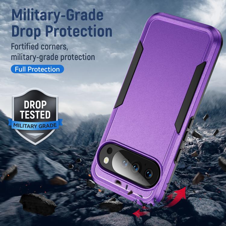 For Google Pixel 10 Pro XL Pioneer Armor Heavy Duty PC + TPU Phone Case(Purple+Black) - Google Cases by buy2fix | Online Shopping UK | buy2fix