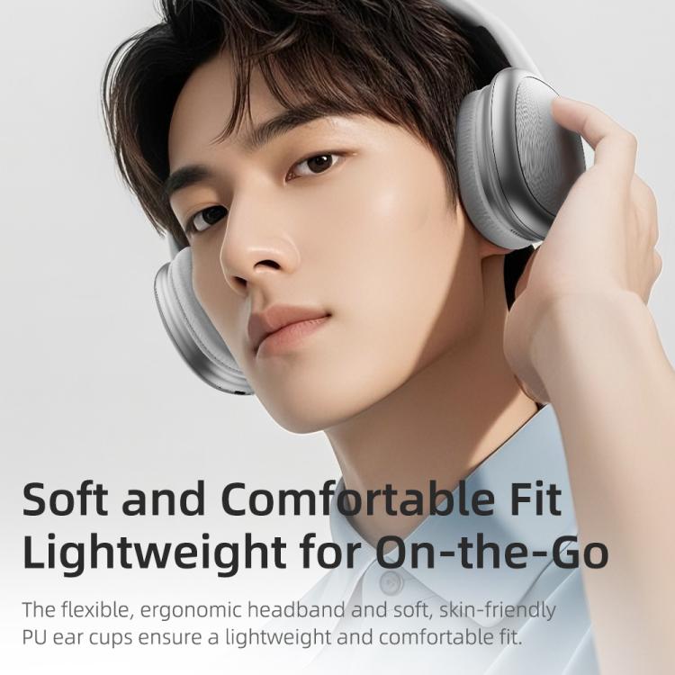 ROCK O5 Head-mounted Bluetooth 5.3 Wireless Headphones(Silver) - Headset & Headphone by ROCK | Online Shopping UK | buy2fix