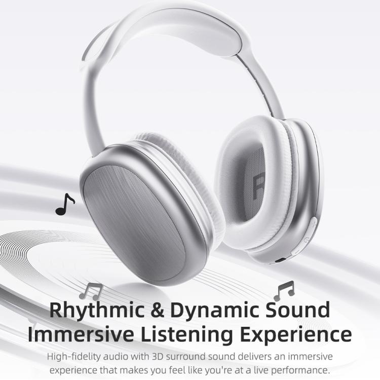 ROCK O5 Head-mounted Bluetooth 5.3 Wireless Headphones(Silver) - Headset & Headphone by ROCK | Online Shopping UK | buy2fix