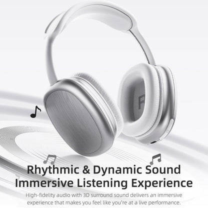 ROCK O5 Head-mounted Bluetooth 5.3 Wireless Headphones(Silver) - Headset & Headphone by ROCK | Online Shopping UK | buy2fix