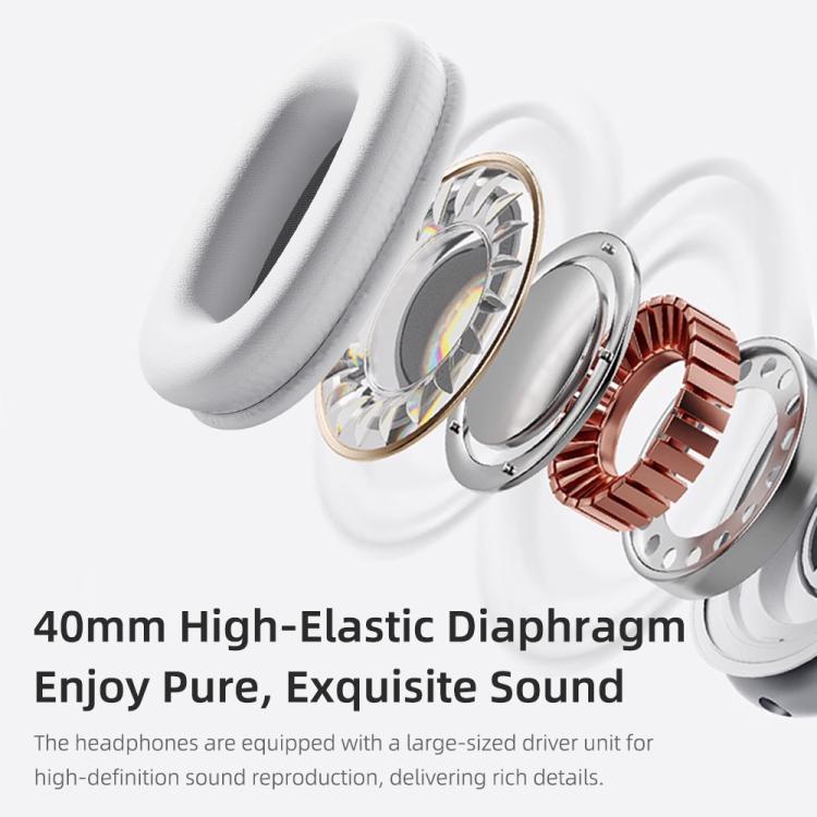 ROCK O5 Head-mounted Bluetooth 5.3 Wireless Headphones(Grey) - Headset & Headphone by ROCK | Online Shopping UK | buy2fix