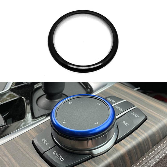 For BMW 2 / 3 / 4 / 5 / 6 / 7 Series Car Multimedia Knob Decorative Ring Cover(Black) - Decoration Rings by buy2fix | Online Shopping UK | buy2fix