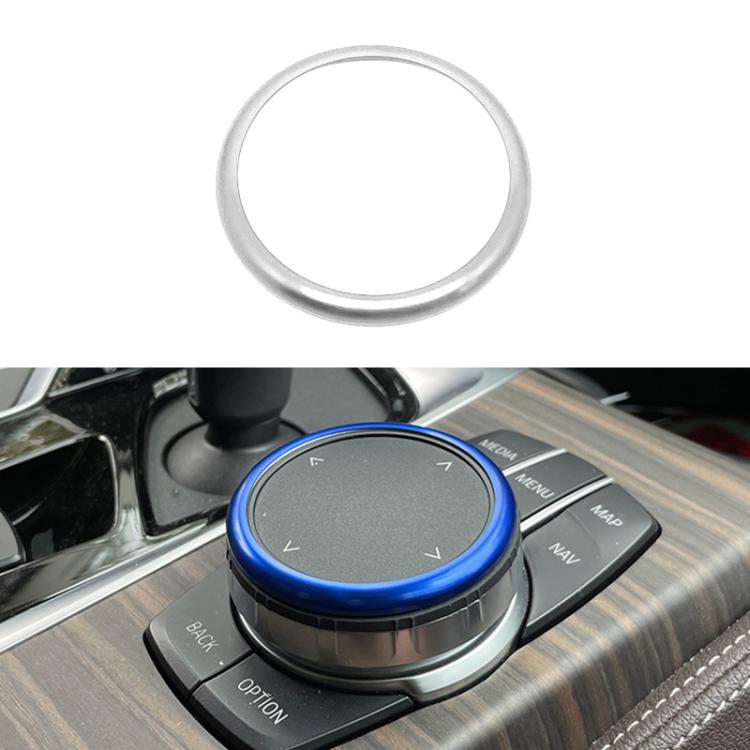 For BMW 2 / 3 / 4 / 5 / 6 / 7 Series Car Multimedia Knob Decorative Ring Cover(Silver) - Decoration Rings by buy2fix | Online Shopping UK | buy2fix