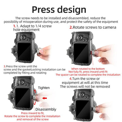 BEXIN LS020 Quick Release Plate Screws 1/4 inch C-Ring Adapter Mount Screws(Steel Color) - Other Accessories by BEXIN | Online Shopping UK | buy2fix