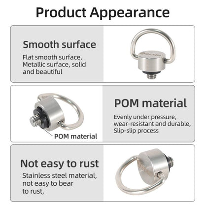 BEXIN LS020 Quick Release Plate Screws 1/4 inch C-Ring Adapter Mount Screws(Steel Color) - Other Accessories by BEXIN | Online Shopping UK | buy2fix