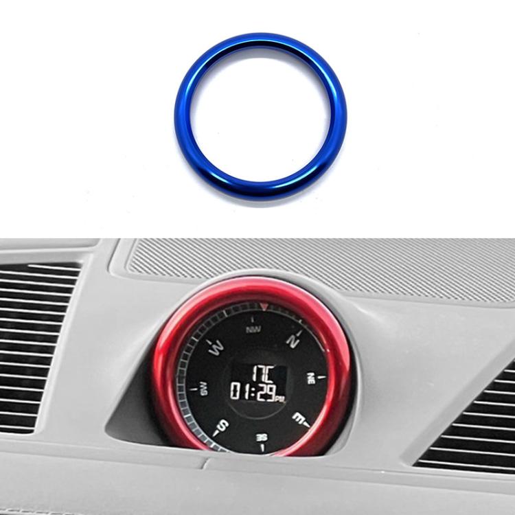 For Porsche Macan / Cayenne / Panamera 911 718 Car Compass Stopwatch Decorative Ring Cover(Blue) - Decoration Rings by buy2fix | Online Shopping UK | buy2fix