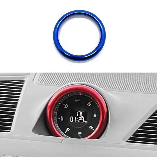 For Porsche Macan / Cayenne / Panamera 911 718 Car Compass Stopwatch Decorative Ring Cover(Blue) - Decoration Rings by buy2fix | Online Shopping UK | buy2fix