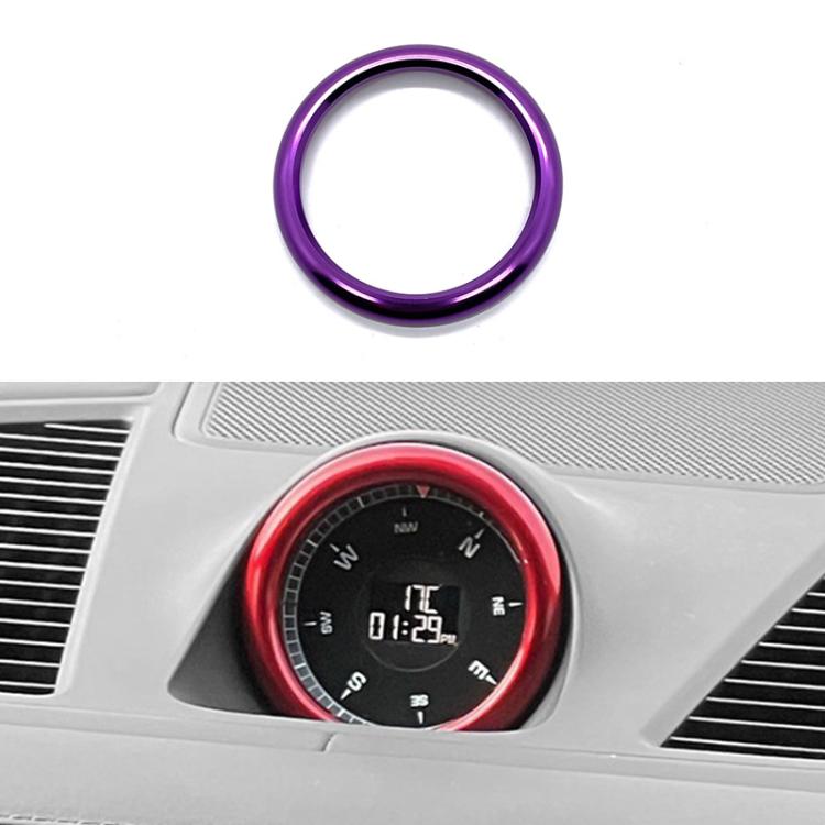 For Porsche Macan / Cayenne / Panamera 911 718 Car Compass Stopwatch Decorative Ring Cover(Purple) - Decoration Rings by buy2fix | Online Shopping UK | buy2fix