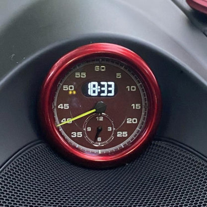 For Porsche Macan / Cayenne / Panamera 911 718 Car Compass Stopwatch Decorative Ring Cover(Black) - Decoration Rings by buy2fix | Online Shopping UK | buy2fix