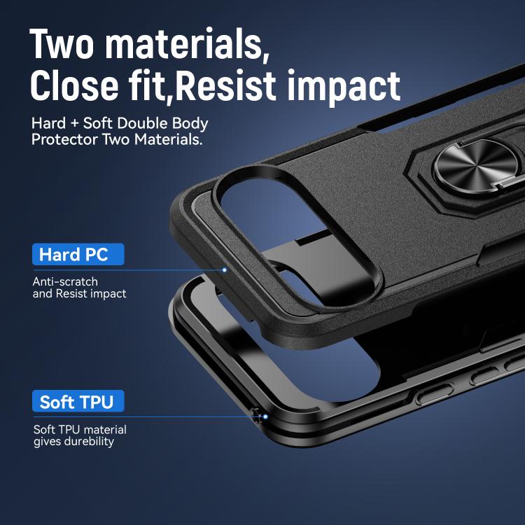 For Google Pixel 10 Pro XL Pioneer Armor Heavy Duty PC + TPU Phone Case with Holder(Black) - Google Cases by buy2fix | Online Shopping UK | buy2fix