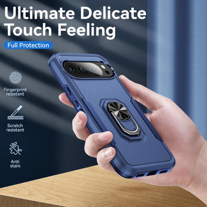 For Google Pixel 10 Pro Pioneer Armor Heavy Duty PC + TPU Phone Case with Holder(Blue) - Google Cases by buy2fix | Online Shopping UK | buy2fix