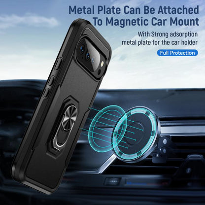 For Google Pixel 10 Pioneer Armor Heavy Duty PC + TPU Phone Case with Holder(Black) - Google Cases by buy2fix | Online Shopping UK | buy2fix