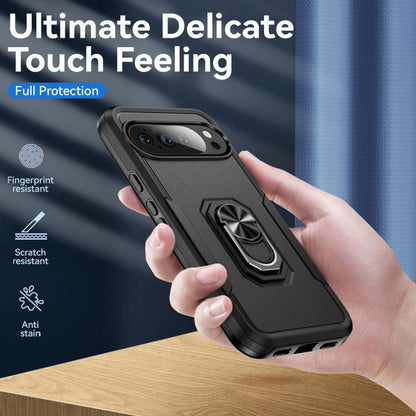 For Google Pixel 10 Pioneer Armor Heavy Duty PC + TPU Phone Case with Holder(Black) - Google Cases by buy2fix | Online Shopping UK | buy2fix