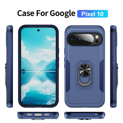 For Google Pixel 10 Pioneer Armor Heavy Duty PC + TPU Phone Case with Holder(Blue) - Google Cases by buy2fix | Online Shopping UK | buy2fix