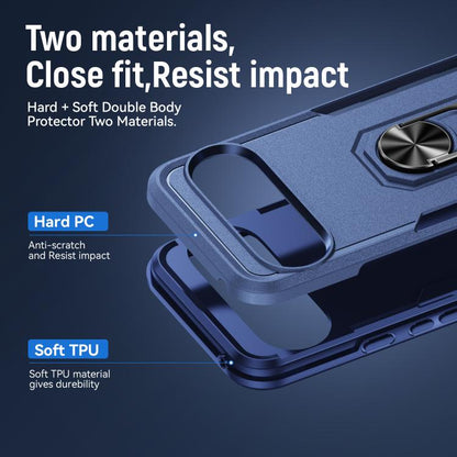 For Google Pixel 10 Pioneer Armor Heavy Duty PC + TPU Phone Case with Holder(Blue) - Google Cases by buy2fix | Online Shopping UK | buy2fix