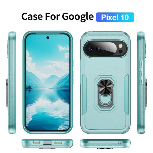 For Google Pixel 10 Pioneer Armor Heavy Duty PC + TPU Phone Case with Holder(Green) - Google Cases by buy2fix | Online Shopping UK | buy2fix