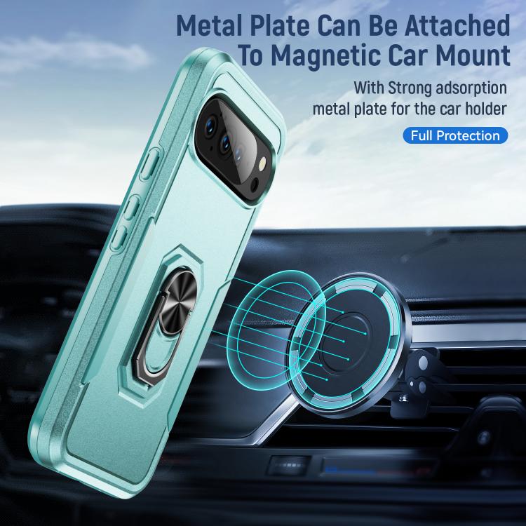 For Google Pixel 10 Pioneer Armor Heavy Duty PC + TPU Phone Case with Holder(Green) - Google Cases by buy2fix | Online Shopping UK | buy2fix