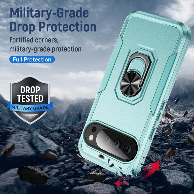 For Google Pixel 10 Pioneer Armor Heavy Duty PC + TPU Phone Case with Holder(Green) - Google Cases by buy2fix | Online Shopping UK | buy2fix