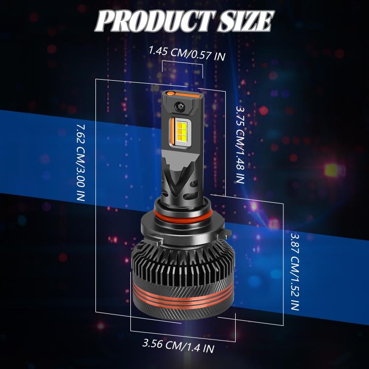 9006 2pcs/Pack 60W 8000LM 6000K Three Color Remote Control Car LED Headlight Bulb - LED Headlamps by buy2fix | Online Shopping UK | buy2fix