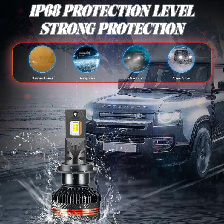 H7 2pcs/Pack 60W 8000LM 6000K Three Color Remote Control Car LED Headlight Bulb - LED Headlamps by buy2fix | Online Shopping UK | buy2fix