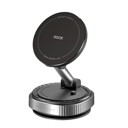 ROCK Q16 RPH1016 Car Electric Vacuum Suction Cup Magnetic Phone Holder(Black) - Universal Car Holders by ROCK | Online Shopping UK | buy2fix