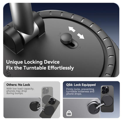 ROCK Q16 RPH1016 Car Electric Vacuum Suction Cup Magnetic Phone Holder(Black) - Universal Car Holders by ROCK | Online Shopping UK | buy2fix