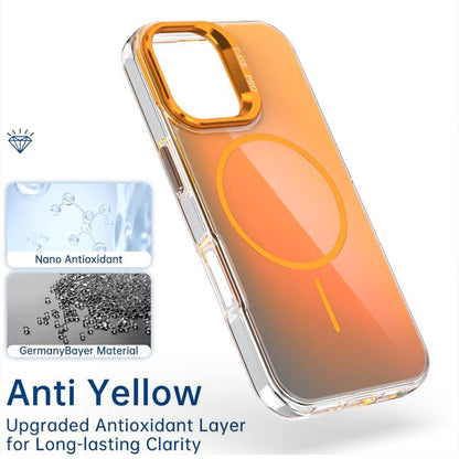 For iPhone 17 Gradient Discolor Lens Kickstand Magsafe Phone Case(Black) - iPhone 17 Cases by buy2fix | Online Shopping UK | buy2fix