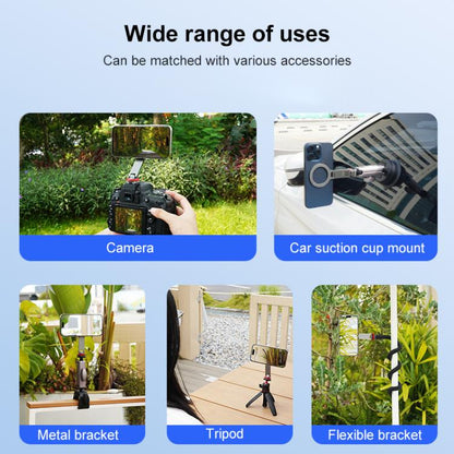 Flymile Magnetic Phone Tripod Mount MagSafe Adapter Phone Holder, Style:Folding Cold Shoe Mount - Ring Holder by buy2fix | Online Shopping UK | buy2fix