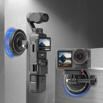 Strong Magnetic Round Base Aluminum Alloy Desktop Base - Mount & Holder by buy2fix | Online Shopping UK | buy2fix