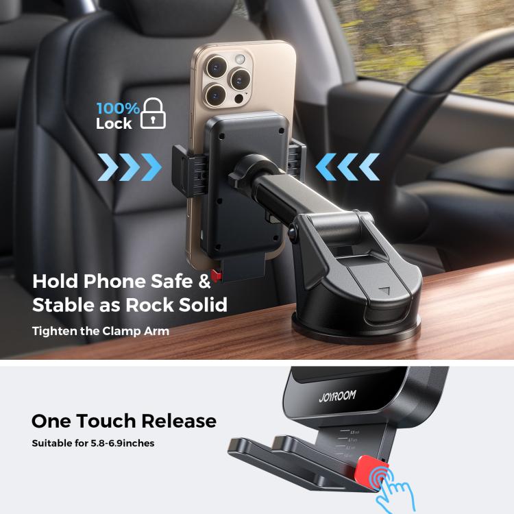 JOYROOM JR-ZS241S 15W Car Wireless Charging Holder(Black) - Wireless Charger Holders by JOYROOM | Online Shopping UK | buy2fix