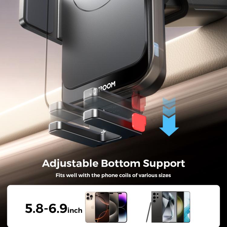 JOYROOM JR-ZS241S 15W Car Wireless Charging Holder(Black) - Wireless Charger Holders by JOYROOM | Online Shopping UK | buy2fix