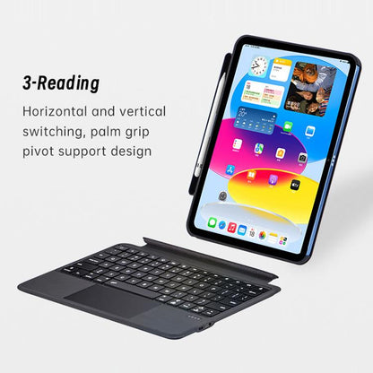 For iPad 2025 / 2022 U8 Magic Folio Ultra-thin RGB Backlight Touchpad BT Keyboard Leather Case(Black) - For iPad Pro by buy2fix | Online Shopping UK | buy2fix