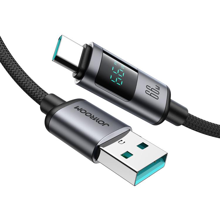 JOYROOM S-A16 Pro Prism Series 66W Digital Display USB to Type-C Fast Charging Data Cable, Length: 1.2m(Black) - USB-C & Type-C Cable by JOYROOM | Online Shopping UK | buy2fix