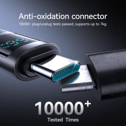 JOYROOM S-A16 Pro Prism Series 66W Digital Display USB to Type-C Fast Charging Data Cable, Length: 1.2m(Black) - USB-C & Type-C Cable by JOYROOM | Online Shopping UK | buy2fix