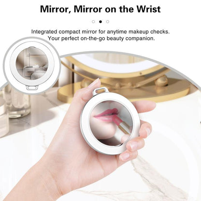 Magnetic MagSafe Aluminum Alloy Aromatherapy Mirror Bracket with Straps(White) - Ring Holder by buy2fix | Online Shopping UK | buy2fix