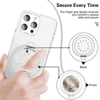 Magnetic MagSafe Aluminum Alloy Aromatherapy Mirror Bracket with Straps(White) - Ring Holder by buy2fix | Online Shopping UK | buy2fix