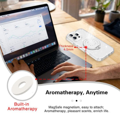 Magnetic MagSafe Aluminum Alloy Aromatherapy Mirror Bracket with Straps(Black) - Ring Holder by buy2fix | Online Shopping UK | buy2fix