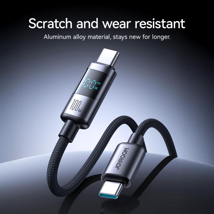 JOYROOM S-A16 Pro Prism Series 100W Digital Display Type-C Fast Charging Data Cable, Length: 1.2m(Black) - USB-C & Type-C Cable by JOYROOM | Online Shopping UK | buy2fix