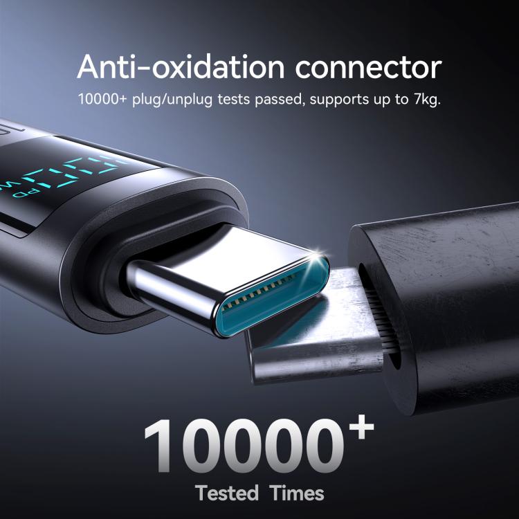 JOYROOM S-A16 Pro Prism Series 100W Digital Display Type-C Fast Charging Data Cable, Length: 1.2m(Black) - USB-C & Type-C Cable by JOYROOM | Online Shopping UK | buy2fix