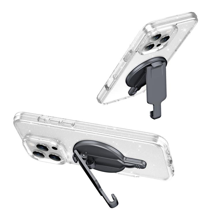 Magnetic MagSafe Phone Holder Belt Clip Electroplating Mirror Bracket(Grey) - Ring Holder by buy2fix | Online Shopping UK | buy2fix