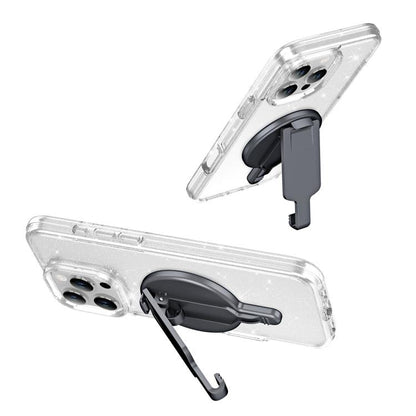 Magnetic MagSafe Phone Holder Belt Clip Electroplating Mirror Bracket(Grey) - Ring Holder by buy2fix | Online Shopping UK | buy2fix