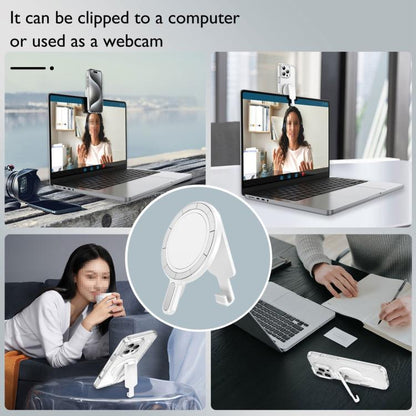 Magnetic MagSafe Phone Holder Belt Clip Electroplating Mirror Bracket(Grey) - Ring Holder by buy2fix | Online Shopping UK | buy2fix