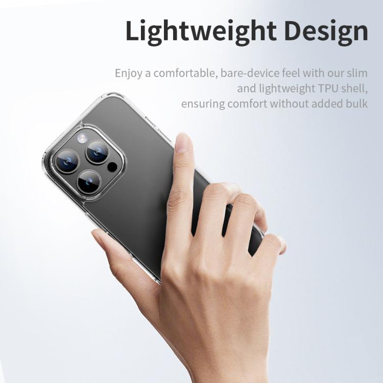 For iPhone 16 ROCK Pure Series Clear PC Hybrid TPU Phone Case(Transparent) - iPhone 16 Cases by ROCK | Online Shopping UK | buy2fix