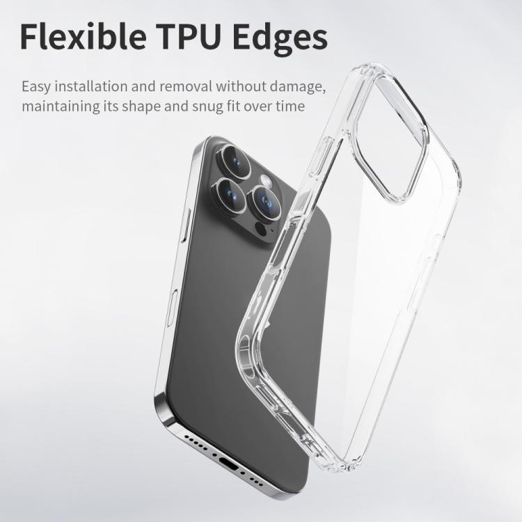 For iPhone 16 Pro ROCK Pure Series Clear PC Hybrid TPU Phone Case(Transparent) - iPhone 16 Pro Cases by ROCK | Online Shopping UK | buy2fix