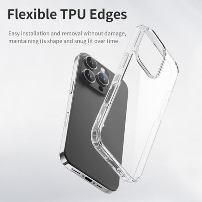 For iPhone 16 Pro ROCK Pure Series Clear PC Hybrid TPU Phone Case(Transparent) - iPhone 16 Pro Cases by ROCK | Online Shopping UK | buy2fix