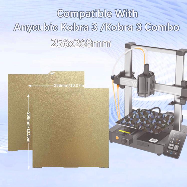 3D Printer Build Plate Spring Steel Sheet For ANYCUBIC 268x256mm, Style:Gold / PEI Coating - Parts by buy2fix | Online Shopping UK | buy2fix