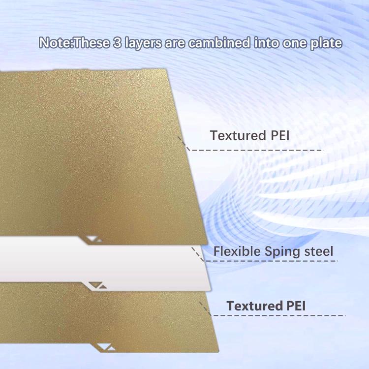 3D Printer Build Plate Spring Steel Sheet For ANYCUBIC 268x256mm, Style:Gold / PEI Coating - Parts by buy2fix | Online Shopping UK | buy2fix