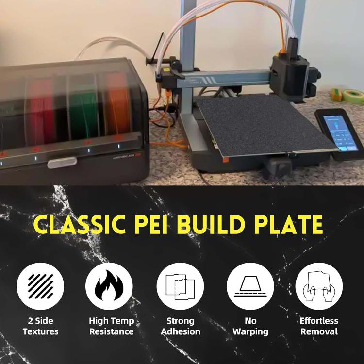 3D Printer Build Plate Spring Steel Sheet For ANYCUBIC 268x256mm, Style:Black / PEI Coating - Parts by buy2fix | Online Shopping UK | buy2fix