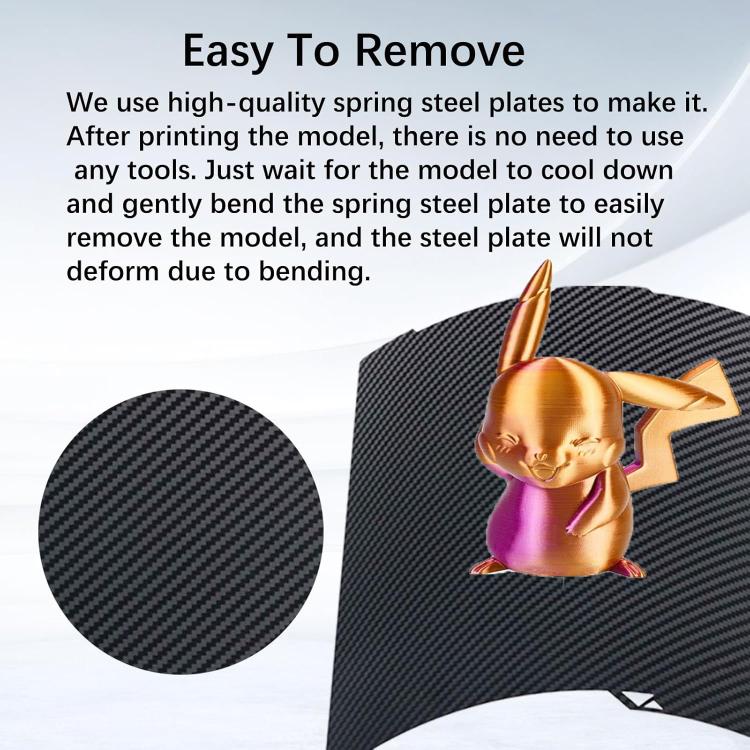 3D Printer Build Plate Spring Steel Sheet For ANYCUBIC 268x256mm, Style:PET Carbon Fiber + PEO Diamond Film - Parts by buy2fix | Online Shopping UK | buy2fix