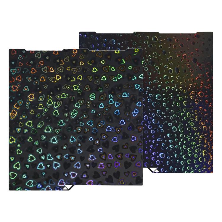 3D Printer Build Plate Spring Steel Sheet For ANYCUBIC 268x256mm, Style:Love + Water Drop PEH Film - Parts by buy2fix | Online Shopping UK | buy2fix